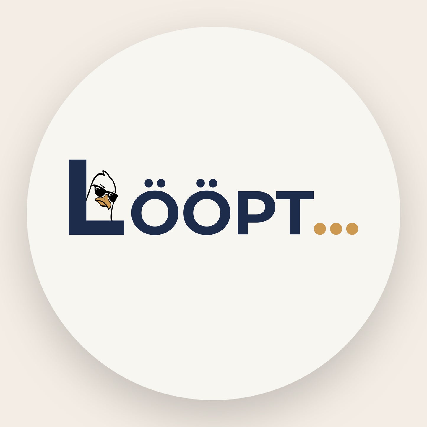Nahaufnahme des präzisen Textildrucks 'Lööpt'