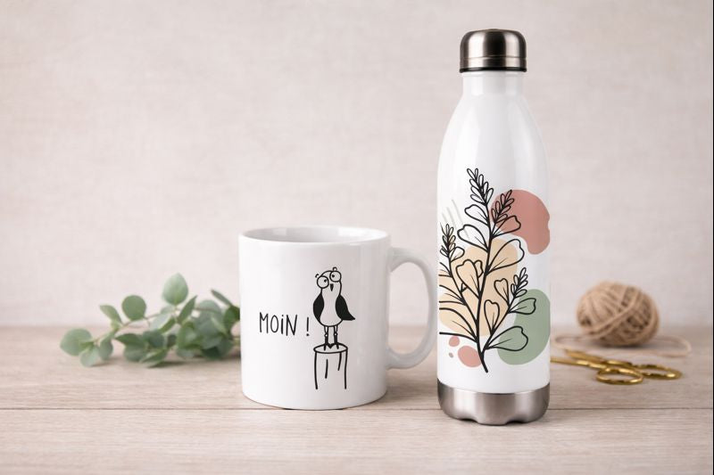 „Becher und Flaschen mit Druck und Personalisierung | Dein Printwerk“