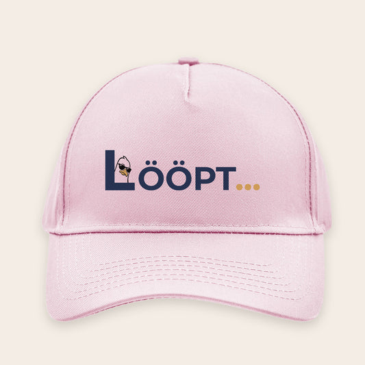 Trendige Cap in Rose mit dem 'Lööpt' Möwen-Design – ideal für Küstenkinder.