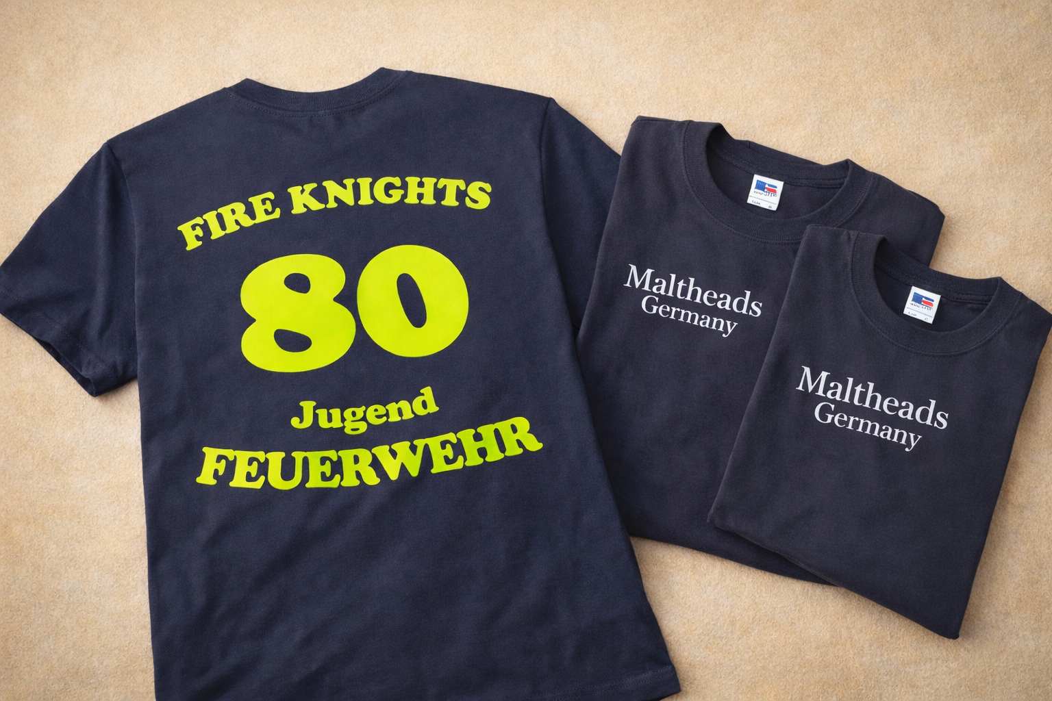 Individuelle Textildruckprojekte von Dein Printwerk,  bedruckte T-Shirts für Vereine und Gruppen