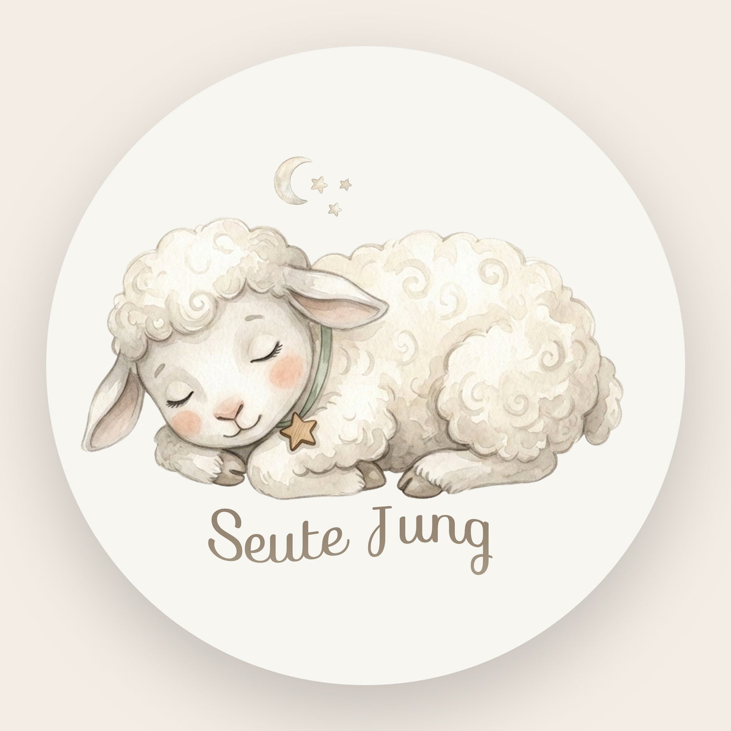 Detailansicht Design Schlafendes Lamm Seute Jung