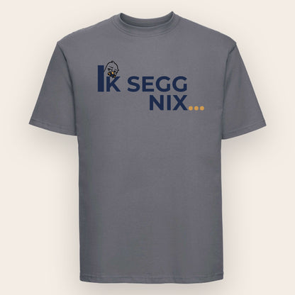 Convoy Grey - Russell T-Shirt Motiv Ik segg nix Möwe Front