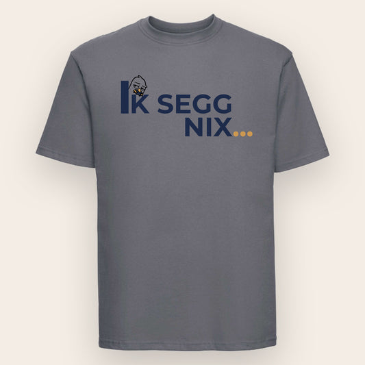 Convoy Grey - Russell T-Shirt Motiv Ik segg nix Möwe Front