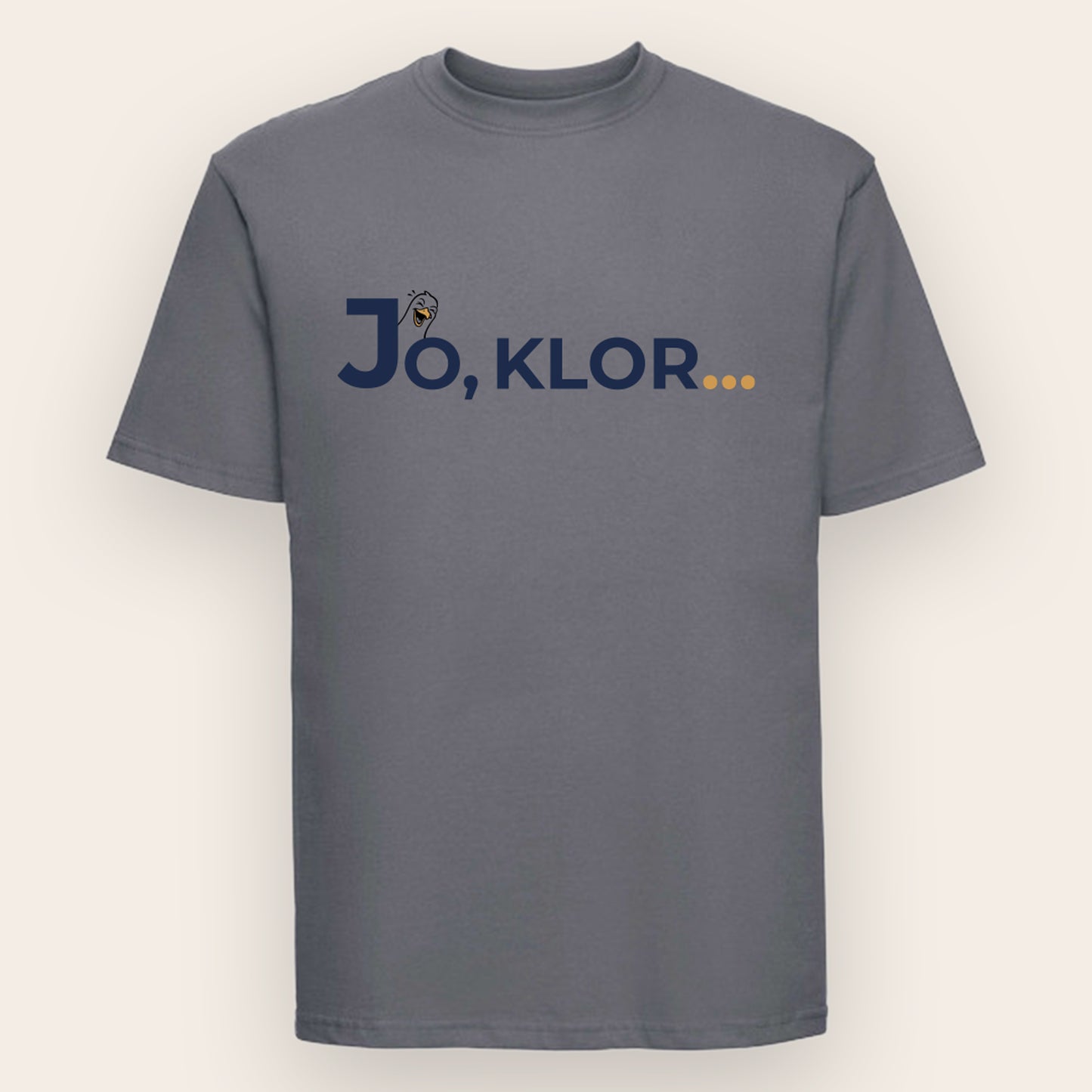 Convoy-grey - Russell T-Shirt Motiv Jo kloor lachende Möwe Front