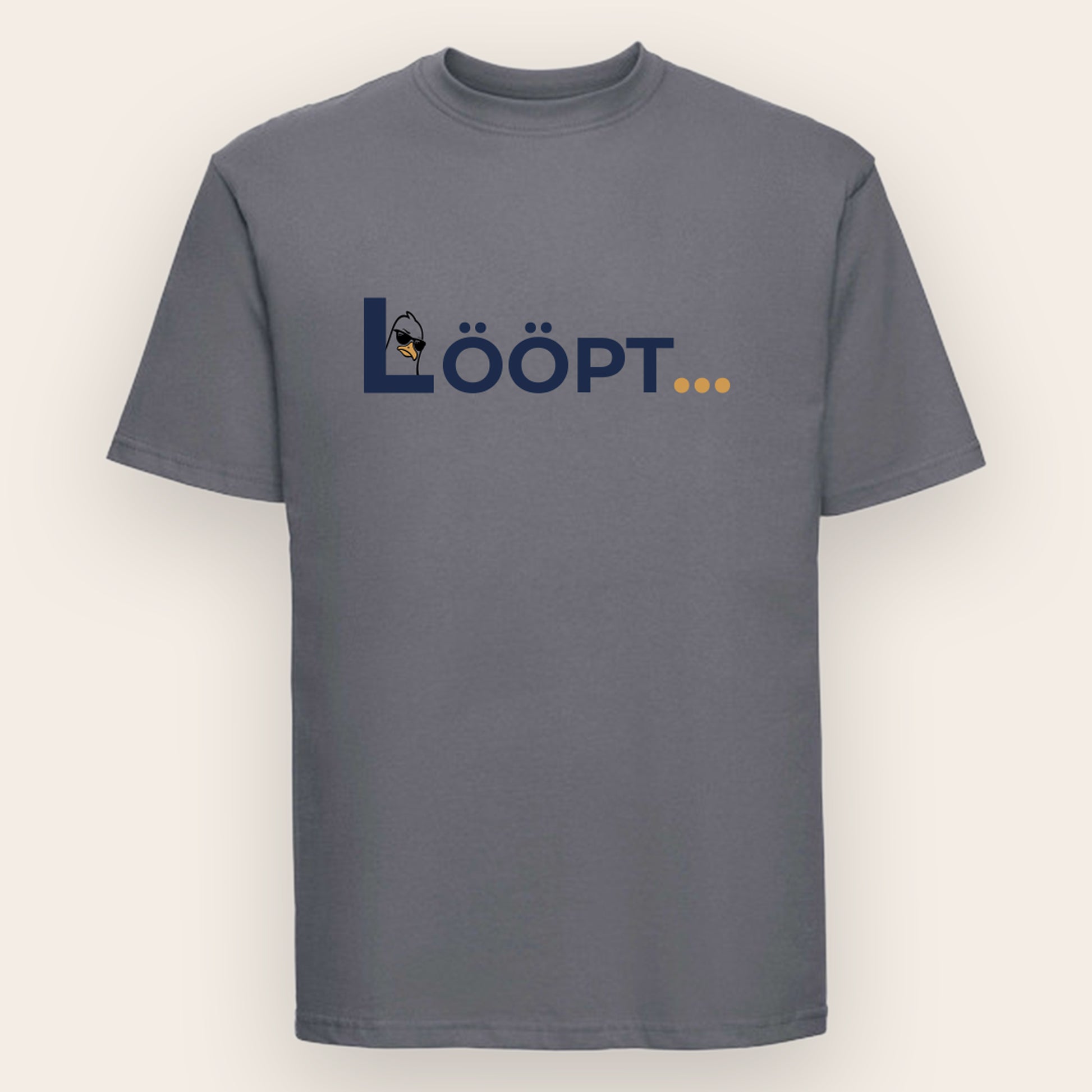 convoy grey - Russell T-Shirt Motiv Lööpt Möwe Front