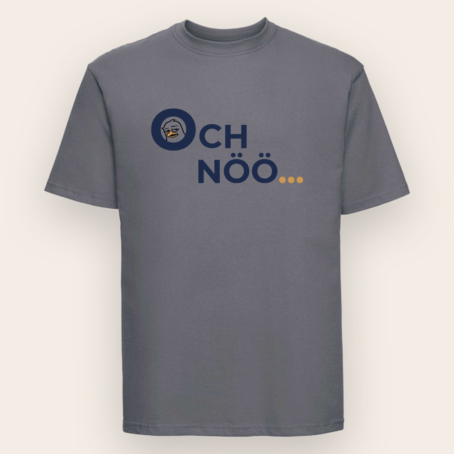 convoy grey - Russell T-Shirt Motiv Och nöö Möwe Frontansicht