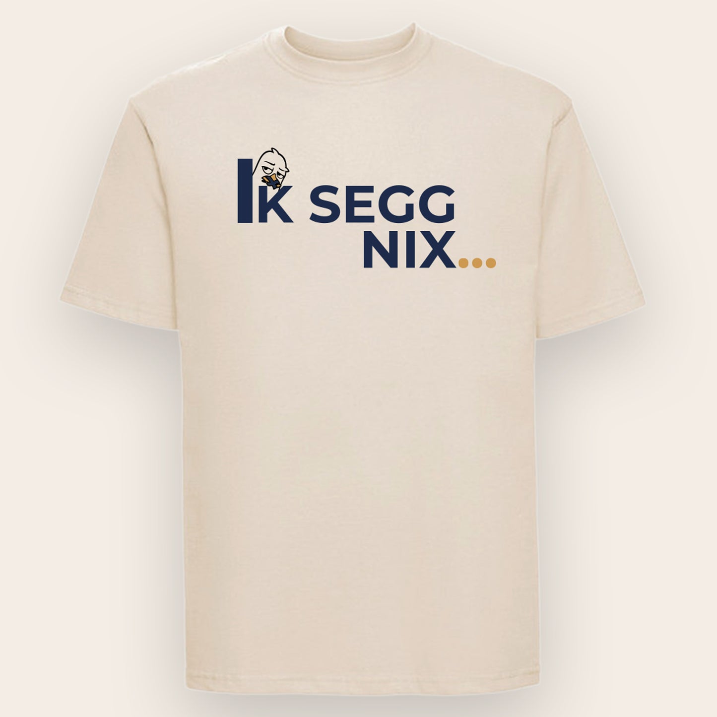 Natur - Russell T-Shirt Motiv Ik segg nix Möwe Front