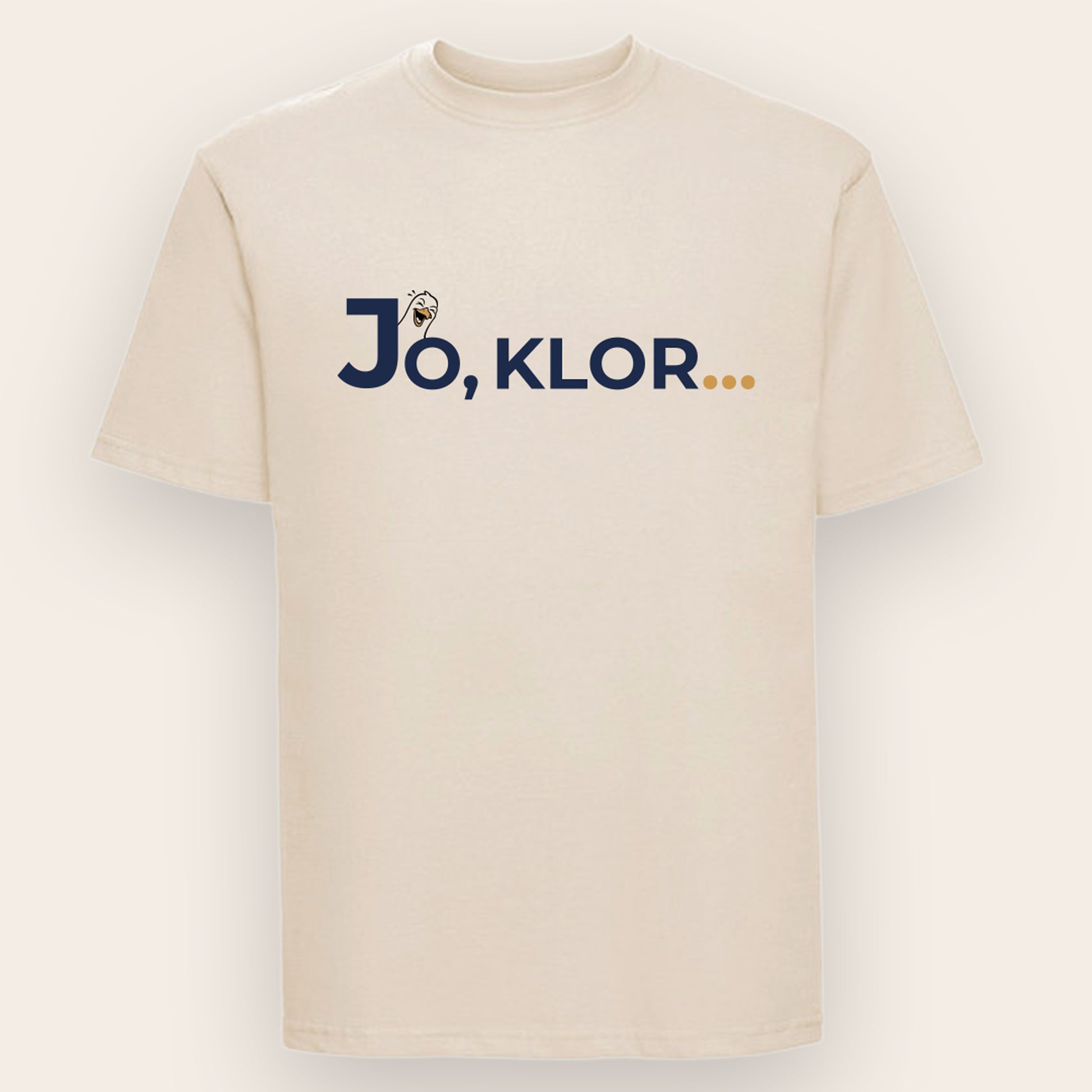 naturfarbenes- Russell T-Shirt Motiv Jo kloor lachende Möwe Front