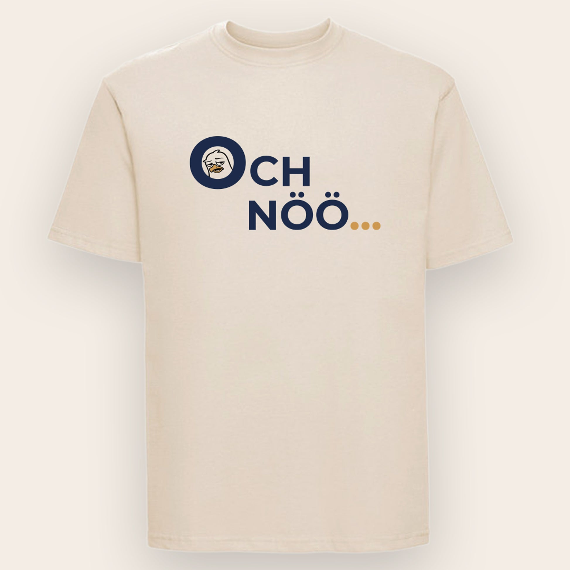 naturfarbenes- Russell T-Shirt Motiv Och nöö Möwe Frontansicht